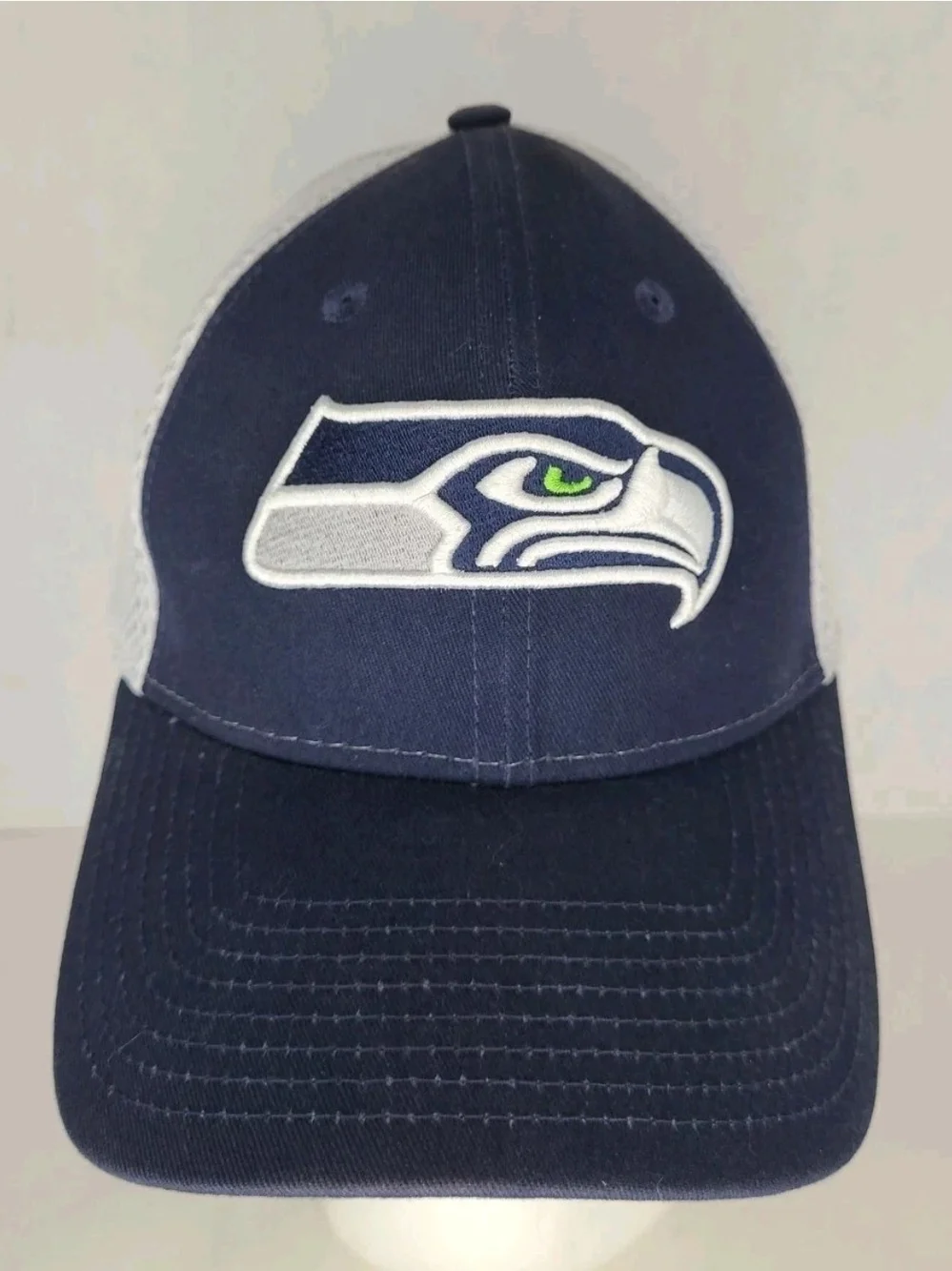 New Era Kids Seattle Seahawks Navy and White Logo Cap